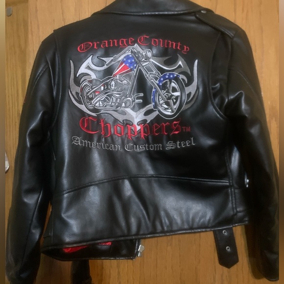 Jackets & Blazers - Vintage Orange County Choppers size small faux leather jacket